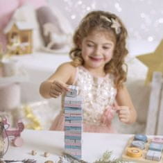 Viga Toys Lesena igra s puzzle stolpom Pastel