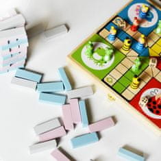 Viga Toys Lesena igra s puzzle stolpom Pastel