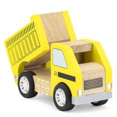 Viga Toys VIGA Leseni rumeni tovornjak s samooskrbo