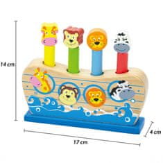Viga Toys Lesene živali za skakanje Noetova arka