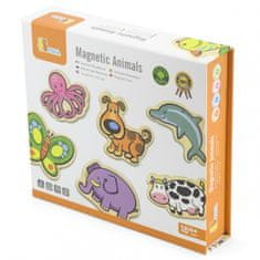 Viga Toys Leseni magneti Živali komplet 20 kosov