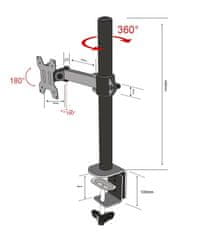 TB Nosilec za monitor z eno roko TB-MO1 10-27", 10 kg VESA 100x100