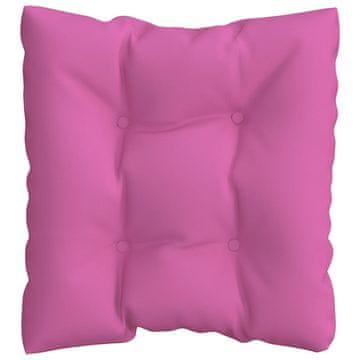 Vidaxl Blazina za palete roza 60x60x12 cm blago