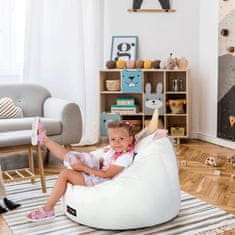 KONDELA Sedežna vreča Inorog - bela