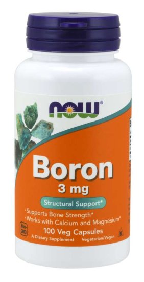 NOW Foods Bor (bor), 3 mg, 100 kapsul