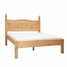eoshop Voskan borov masivni posteljni okvir CORONA 140x200 cm, medeno rjav