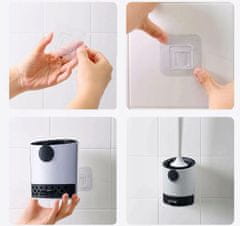 SATIS Silikonska WC ščetka 2v1 za školjko + stenski nosilec