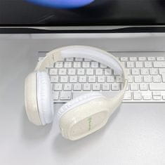 Tellur Green Pulse brezžične naglavne slušalke, kremna barva