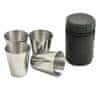 Set 4 inox prenosnih kozarcev 30ml + torbica