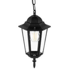 LUMILED Vrtna svetilka E27 viseča črna lanterna BELLIS