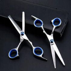 Dexxer Set dveh inox frizerskih škarij za rezanje in redčenje las