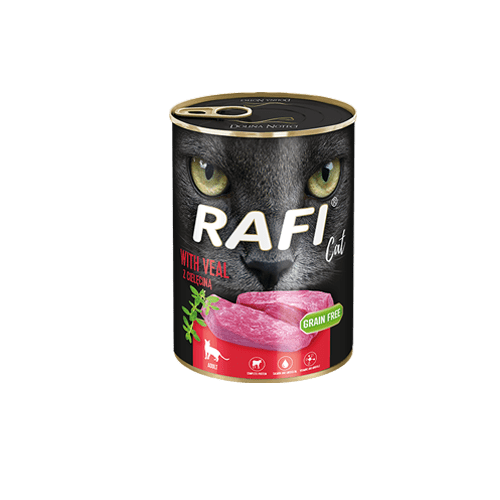 RAFI Adult Mokra Hrana Za Odrasle Mačke S Teletino 12X400 G