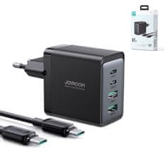 Joyroom TCG02 GaN sieťová polnilnik 2x USB / 2x USB-C 67W + kabel USB-C, črna