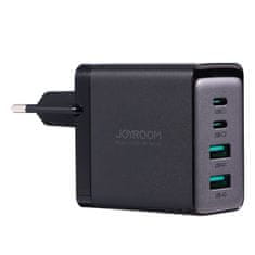 Joyroom TCG02 GaN sieťová polnilnik 2x USB / 2x USB-C 67W + kabel USB-C, črna