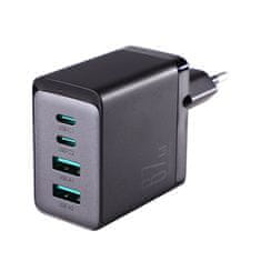 Joyroom TCG02 GaN sieťová polnilnik 2x USB / 2x USB-C 67W + kabel USB-C, črna