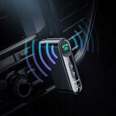 BASEUS Qiyin audio sprejemnik, Bluetooth 5.0 in AUX, črni (WXQY-01)