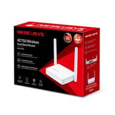 Mercusys MR20 AC750 Wifi Router Wifi Router z dvema pasovoma, 3x10/100 RJ45, 2x antena