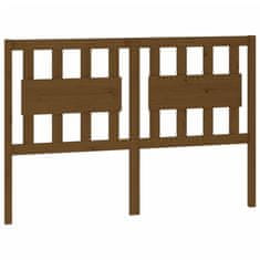 Vidaxl Posteljno vzglavje medeno rjavo 125,5x4x100 cm trdna borovina