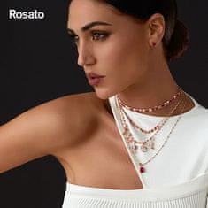 Rosato Elegantna srebrna ogrlica s kubičnim cirkonijem RZCU65