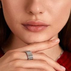 Rosato Bleščeči srebrn prstan s kubičnim cirkonijem RZCU57 (Obseg 58 mm)