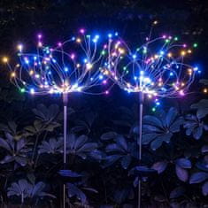 INNA 2x Solarna vrtna svetilka LED dekorativna REGRAT v zemljo zabita