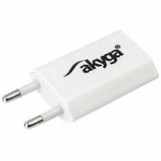 Akyga Omrežni polnilec USB 240V 1000mA 1xUSB bel