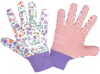 rokavice, vijolične s pikami, velikost S (L240507K)