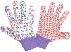 rokavice, vijolične s pikami, velikost S (L240507K)