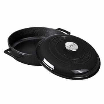 Lava LAVA Litoželezni lonec, 28 cm - Črn, nizek, visok pokrov