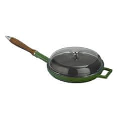 Lava LAVA Litoželezna ponev, 28 cm - s steklenim pokrovom, zelena