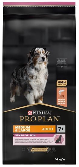 slomart Purina Pro Plan 7+ Srednje/velike živali z občutljivo kožo 14kg