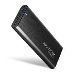 AXAGON EEM2-SBC, USB-C 3.2 Gen 2 - M.2 SATA SSD kovinska škatla RAW, brez vijakov