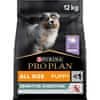 Purina Pro Plan ALL SIZES PUPPY SENSITIVE DIGESTION hrana za pse, puran brez žit, 12kg