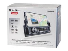 Blow 12V 1DIN Mobile avtoradio 4x50W MP3 2x USB SD Bluetooth pametno držalo