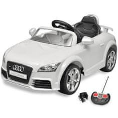 Vidaxl Audi TT RS električni avto za otroke z dalinjcem bele barve