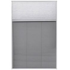 Greatstore Plise komarnik za okna aluminij 80x120 cm s senčilom