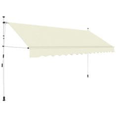Greatstore Ročno zložljiva tenda 350 cm krem