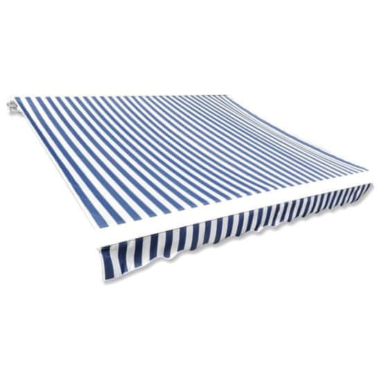 Vidaxl Tenda iz platna 350x250 cm modra in bela