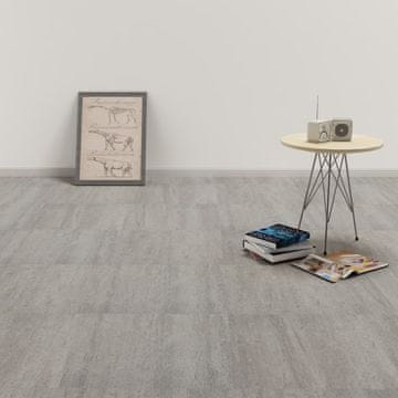Vidaxl Samolepilne PVC talne plošče 5,11 m2 sive progaste