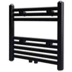 Greatstore Kopalniški radiator z ravnimi cevmi 480x480 mm črn