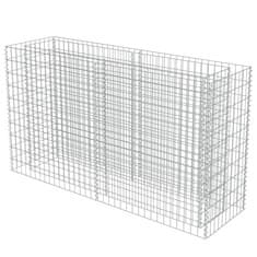 Vidaxl Visoka greda gabion pocinkano jeklo 180x50x100 cm