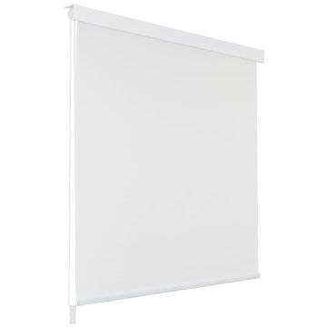Vidaxl Rolo zavesa za prho 140x240 cm bela