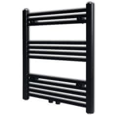 Vidaxl Kopalniški radiator z ravnimi cevmi 600x764 mm črn