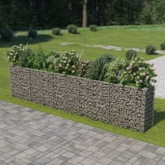 Greatstore Visoka greda gabion pocinkano jeklo 450x50x100 cm