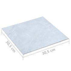 Vidaxl Samolepilne talne plošče 5,11 m2 PVC bel marmor