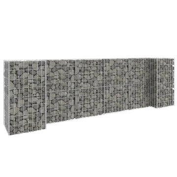 Vidaxl Korito za rastline gabion H-oblike jeklo 260x40x80 cm