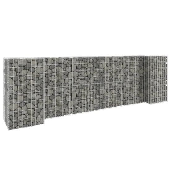 Vidaxl Korito za rastline gabion H-oblike jeklo 260x40x80 cm