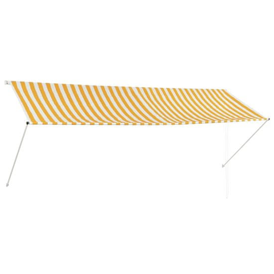 Vidaxl Zložljiva tenda 350x150 cm rumena in bela