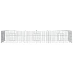 Vidaxl 3-delna ograda za zajce 325x109x54 cm pocinkano železo