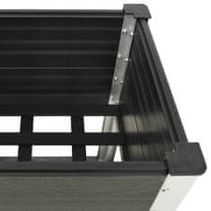 Vidaxl Visoka greda s polico 175x50x90 cm WPC siva